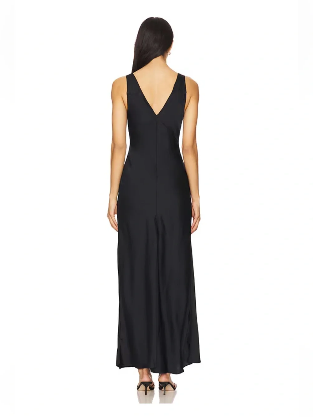 WeWoreWhat Ruched Cup Slip Maxi Dress in Black - Picture 3 of 9